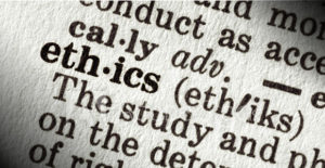 Dictionary entry of the word ethics.