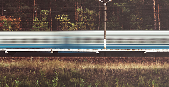 Fast moving train