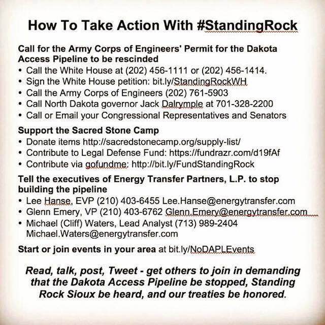 How to take action with #standingrock