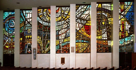 Main Sanctuary Stained Glass Windows at Tree of Life* Or L'Simcha Congregation