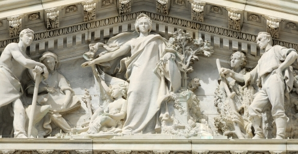 sculpture on capitol building